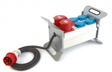 HBM 2 x 400 Volt en 4 x 230 Volt verdeelblok - randaarde 