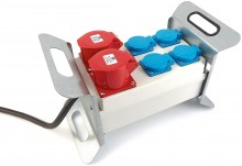HBM 2 x 400 Volt en 4 x 230 Volt verdeelblok - randaarde 