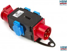 HBM 1 x 400 Volt en 3 x 230 Volt verdeelblok - randaarde 