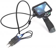 HBM HD inspektionskamera IP67, 5 LCD, 77° kameravinkel, 4x zoom, 8 mm kabel, 4.000 mAh batteri, 5 timers brug. HBM HD inspektionskamera IP67, 5 LCD, 77° kameravinkel, 4x zoom, 8 mm kabel, 4.000 mAh batteri, 5 timers brug.