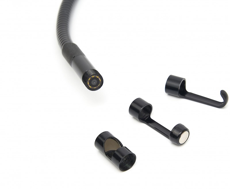 HBM HD inspektionskamera IP67, 5 LCD, 77° kameravinkel, 4x zoom, 8 mm kabel, 4.000 mAh batteri, 5 timers brug. HBM HD inspektionskamera IP67, 5 LCD, 77° kameravinkel, 4x zoom, 8 mm kabel, 4.000 mAh batteri, 5 timers brug.