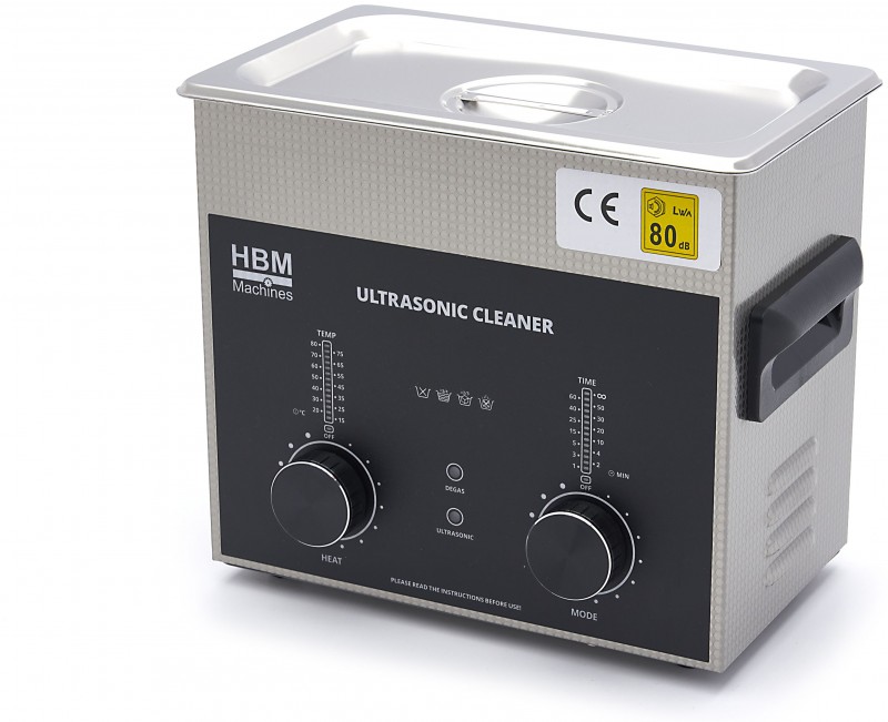 HBM Precision Ultrasoon Reiniger 2,4 Liter ? Krachtige Dieptereiniging voor Onderdelen, Gereedschap en Sieraden