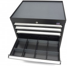 HBM gereedschapskast 8 laden 72 x 58 x 100 cm zwart gevuld