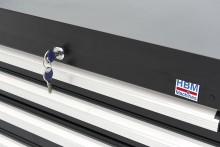 HBM gereedschapskast 8 laden 72 x 58 x 100 cm zwart gevuld