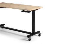 HBM rullende højdejusterbare arbejdsbænk 152 cm, 61 cm bred, 97 cm høj, træarbejdsplade, metalhus, 68 kg bæreevne.