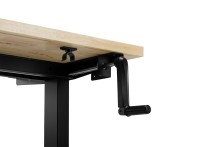 HBM rullende højdejusterbare arbejdsbænk 152 cm, 61 cm bred, 97 cm høj, træarbejdsplade, metalhus, 68 kg bæreevne.