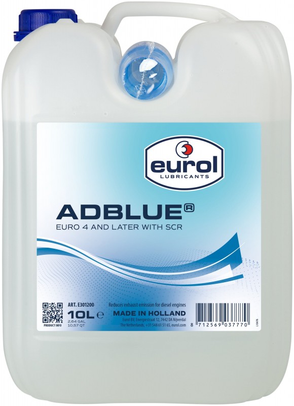 Eurol AdBlue voor dieselvoertuigen 10 liter - transparant, dichtheid 1,09 kg/l