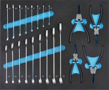 Quantool Q25160 gereedschapswagen 217-delig, 7 laden, slot, werkblad, 4 wielen, 462x662x901 mm