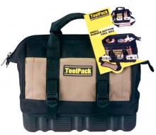 Toolpack robuuste klassieke gereedschapstas L 32 x 19 x 28 cm polyester 600D