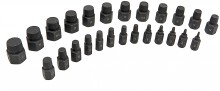 HBM 25-delige multi-spline schroefextractorset staal 42CrMo
