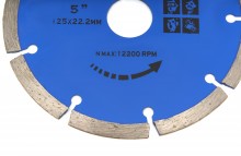 HBM 125 mm Diamant Doorslijpschijf voor Accu Tegelzaag, 2 mm Zaagbladdikte
