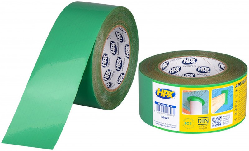 HPX flexibele PE tape groen 60 mm x 25 m