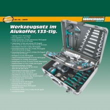 Mannesmann 133-delige gereedschapskoffer 29079 aluminium 460 x 360 x 150 mm 8,4 kg