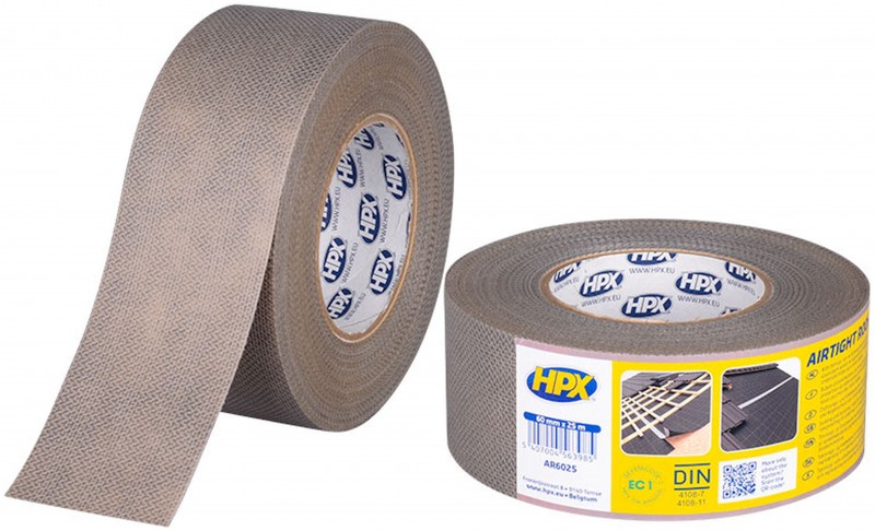 HPX afdichtings- en verlijmingstape 60 mm x 25 m grijs