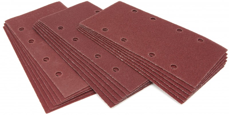 HBM vlakschuurpapier 90x187 mm voor hout K60, K80, K120 18 stuks