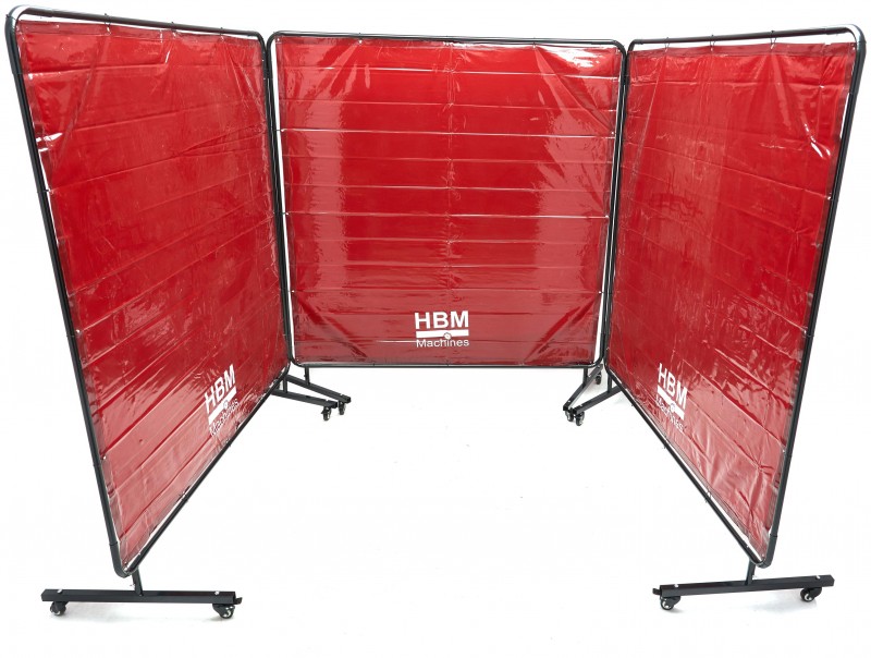HBM Verrijdbaar Lasscherm Lasgordijn 174 x 522 cm