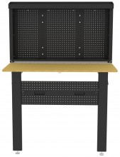 HBM sammenklappeligt arbejdsbord til vægmontering 120 x 66 cm, træ, metal, 200 kg bæreevne.