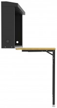 HBM sammenklappeligt arbejdsbord til vægmontering 120 x 66 cm, træ, metal, 200 kg bæreevne.