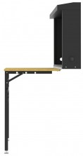 HBM sammenklappeligt arbejdsbord til vægmontering 120 x 66 cm, træ, metal, 200 kg bæreevne.