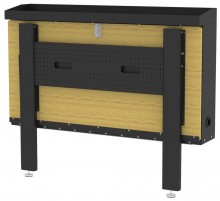 HBM sammenklappeligt arbejdsbord til vægmontering 120 x 66 cm, træ, metal, 200 kg bæreevne.