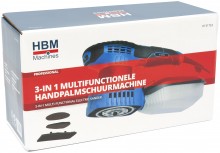 HBM 3-i-1 multifunktionel håndpalmesliber 200W til træ, bærbar.