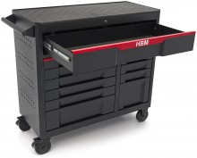 HBM gereedschapswagen 12 laden 106 cm zwart met slot en werkblad 350 kg
HBM gereedschapswagen 12 laden 106 cm zwart met slot en werkblad 350 kg