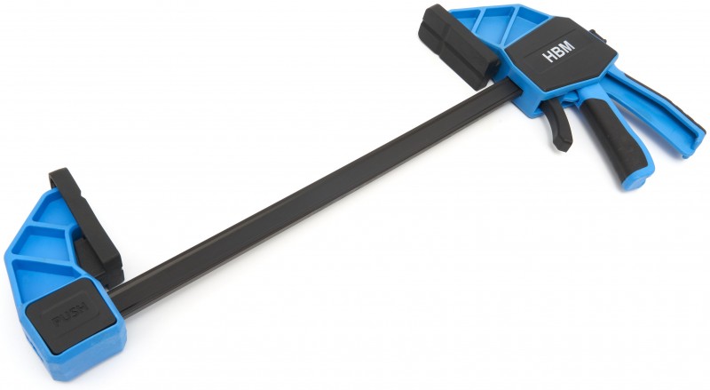 HBM hurtigspændende limklemme 450 mm, klemkraft 136 kg, bredde 460 mm, højde 460 mm, længde 670 mm.