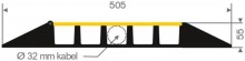 HBM kabelbrug/kabelgoot 80 cm met klep, 5 kanalen, rubber, 32 mm, 505 x 55 x 800 mm
