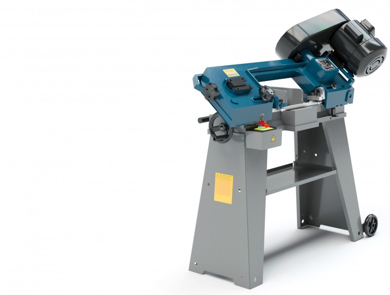 HBM metaallintzaag 375 W, 1.420 rpm, zaagcapaciteit 112,5 mm rond, 100 x 150 mm rechthoek, 200 Sl/Min