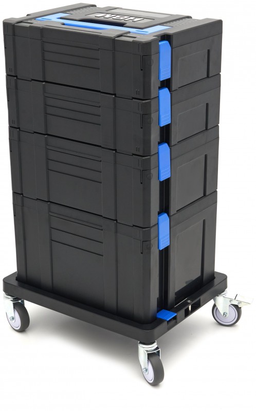 HBM verrijdbare gereedschapskoffer set 105-delig, gevuld, 40 x 30 cm, binnendiepte 275 mm