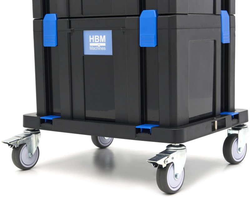 HBM verrijdbare gereedschapskoffer set 105-delig, gevuld, 40 x 30 cm, binnendiepte 275 mm