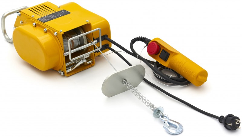HBM verplaatsbare elektrische takel 12 meter, 300 kg, 550 W, 230 V, IP54
