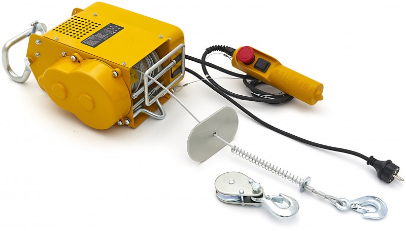 HBM verplaatsbare elektrische takel 600 kg, 18 m, 1050 W, 230 V, 8 m/min, kabel 4,5 mm