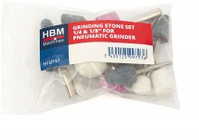 HBM Slijpstenen set 1/4 en 1/8 inch voor pneumatische slijper