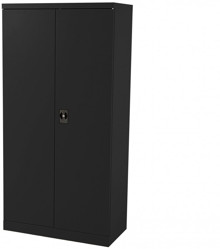 HBM Profi Gereedschapskast zwart met 4 planken, 150 kg draagvermogen, 90x45x180 cm
