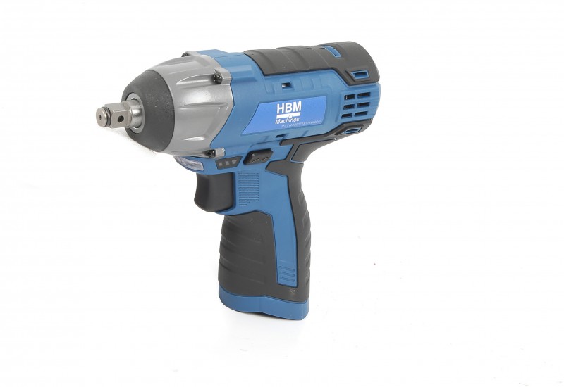 HBM accu slagmoersleutel 10.8V 90 Nm 3/8 inch LED verlichting 3.300 bpm 2.600 rpm HBM Power10