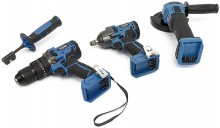 HBM accu combiset 20V haakse slijper, slagmoersleutel en boormachine, koolborstelloos, 58 Nm, 125 mm, opbergkoffer