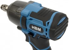 HBM accu combiset 20V haakse slijper, slagmoersleutel en boormachine, koolborstelloos, 58 Nm, 125 mm, opbergkoffer