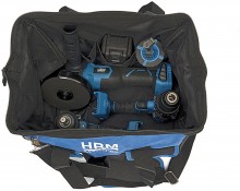 HBM accu combiset 20V haakse slijper, slagmoersleutel en boormachine, koolborstelloos, 58 Nm, 125 mm, opbergkoffer