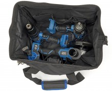 HBM accu combiset 20V haakse slijper, slagmoersleutel en boormachine, koolborstelloos, 58 Nm, 125 mm, opbergkoffer
