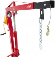 HBM Hydraulische Aanhangwagenkraan 900 kg Laadkraan, Maximale Hoogte 2440 mm, Kettinglengte 305 mm