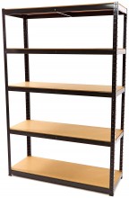HBM reol 5 hylder, 55 kg pr. hylde, 120 x 44 x 180 cm, 34 kg HBM reol 5 hylder, 55 kg pr. hylde, 120 x 44 x 180 cm, 34 kg