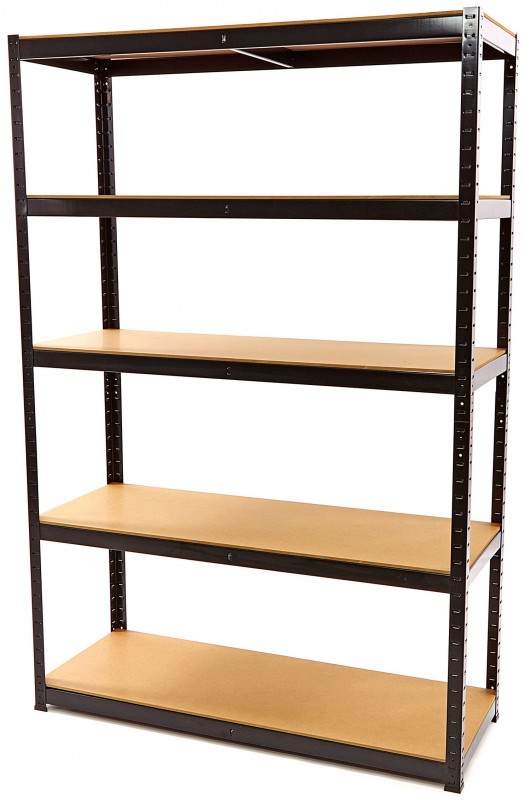 HBM stellingkast 5 planken, 55 kg per plank, 120 x 44 x 180 cm, 34 kg
