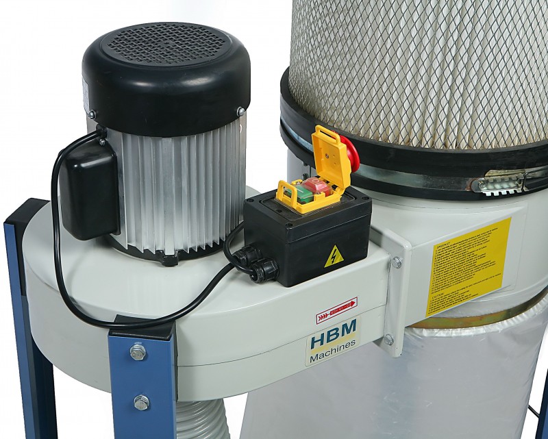 HBM 100 Profi Stofafzuiginstallatie 900 m³/h 746 W 230 V 1 Micron 33 kg