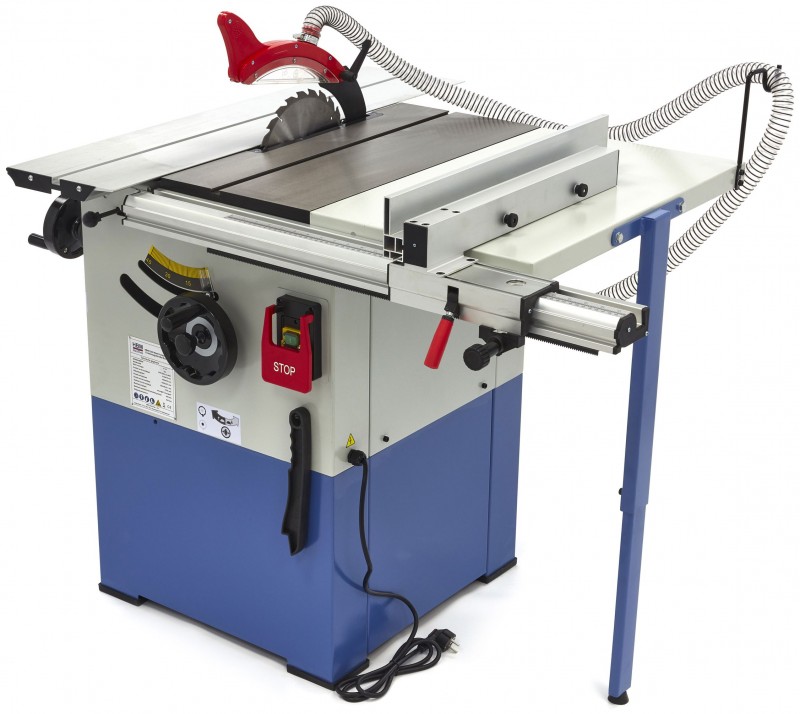 HBM 2200 W rundsavbord med rullebord, savklinge 254 mm, 4.750 o/min, savdybde 80 mm, 230 V.