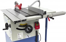 HBM 2200 W rundsavbord med rullebord, savklinge 254 mm, 4.750 o/min, savdybde 80 mm, 230 V.