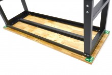 HBM arbejdsbænk 152,4 cm, højdejusterbar, massivt træarbejdsbord, stål, sort, 900 kg bæreevne.
