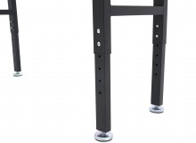 HBM arbejdsbænk 152,4 cm, højdejusterbar, massivt træarbejdsbord, stål, sort, 900 kg bæreevne.