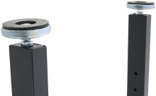 HBM arbejdsbænk 152,4 cm, højdejusterbar, massivt træarbejdsbord, stål, sort, 900 kg bæreevne.