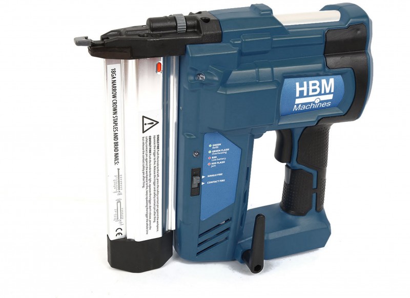 HBM 20V accu tacker en spijkerpistool, 50 mm, magazijn 100, inclusief opbergkoffer